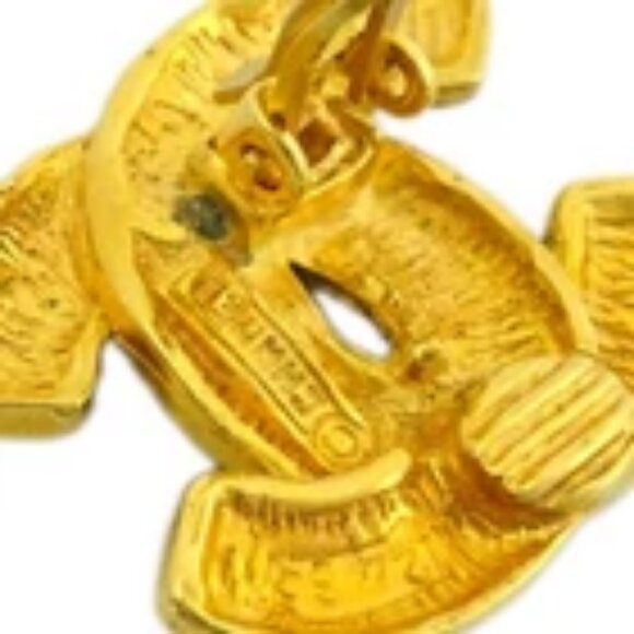 Chanel CC Earrings Clip-On Gold - Picture 8 of 15